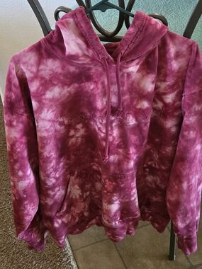 Tie-Dye Pink Hooded Pismo Beach Sweatshirt - Unbranded